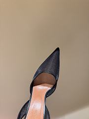 Amina Muaddi  Holli mesh slingback pumps in black - 2