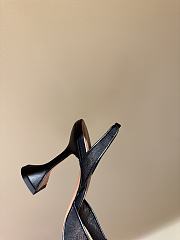 Amina Muaddi  Holli mesh slingback pumps in black - 3