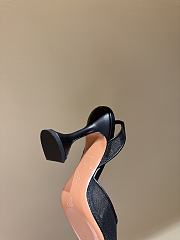 Amina Muaddi  Holli mesh slingback pumps in black - 6
