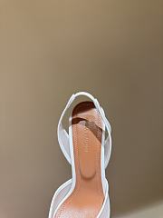 	 Amina Muaddi Holli mesh slingback pumps in White - 4