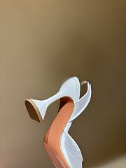 	 Amina Muaddi Holli mesh slingback pumps in White - 3