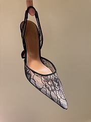 Amina Muaddi Holli Lace Slingback Pump Black - 4