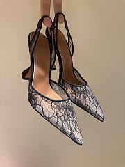 Amina Muaddi Holli Lace Slingback Pump Black - 6