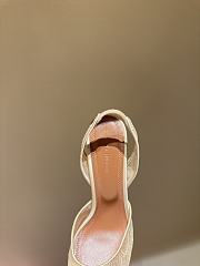 	 Amina Muaddi Holli Lace Slingback Pump Beige  - 2