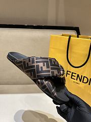 Fendi FF Motif Brown Slides - 4