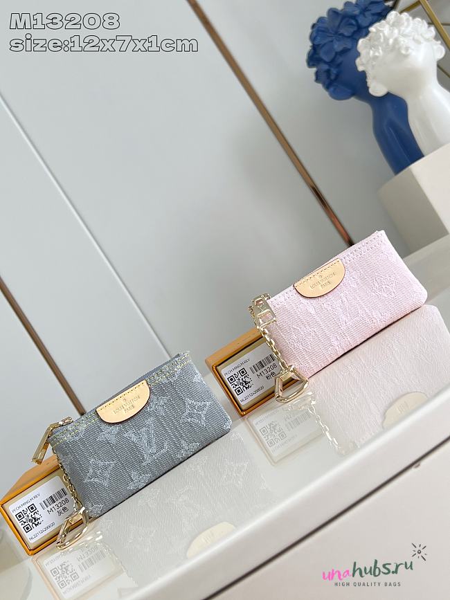 Louis Vuitton Key Pouch Monogram Denim - 12 x 7 x 1.5cm - 1