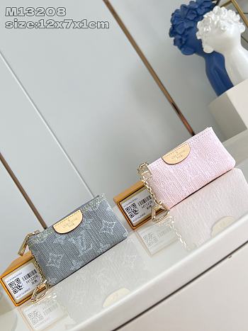 Louis Vuitton Key Pouch Monogram Denim - 12 x 7 x 1.5cm