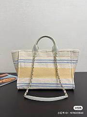 Chanel Deauville Shopping Bag In Canvas - 41x26x17cm - 5