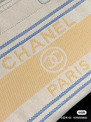 Chanel Deauville Shopping Bag In Canvas - 41x26x17cm - 6