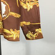 	 Versace Cameo Silk Shirt Brown - 6
