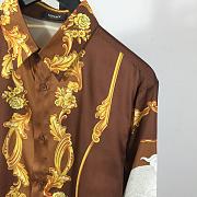 	 Versace Cameo Silk Shirt Brown - 5