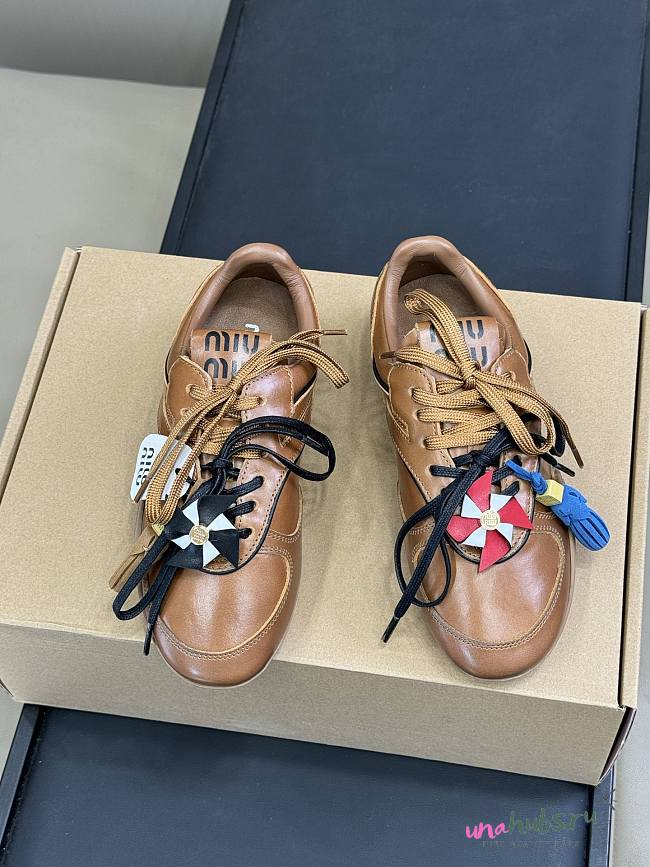 Miu Miu Leather Sneakers  - 1