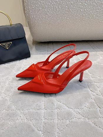  Prada Red Slingback Pumps
