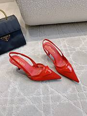  Prada Red Slingback Pumps - 5