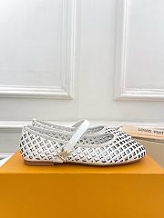 Louis vuitton Romy Flat Ballerina Black/White/REd - 3