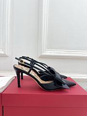 Valentino Bowow Slingback Pumps In Kidskin 85mm Black - 4