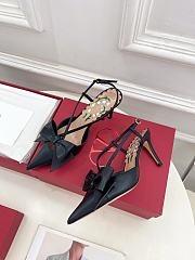 Valentino Bowow Slingback Pumps In Kidskin 85mm Black - 2