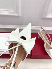 	 Valentino Bowow Slingback Pumps In Kidskin 85mm White - 6