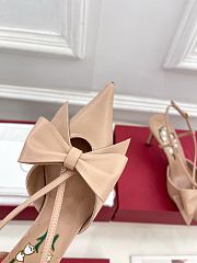 	 Valentino Bowow Slingback Pumps In Kidskin 85mm Nude - 6