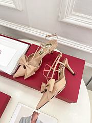 	 Valentino Bowow Slingback Pumps In Kidskin 85mm Nude - 5