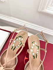 	 Valentino Bowow Slingback Pumps In Kidskin 85mm Nude - 4