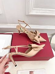	 Valentino Bowow Slingback Pumps In Kidskin 85mm Nude - 2