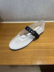 Miu Miu Mesh Fabric Ballerinas White - 6