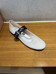 Miu Miu Mesh Fabric Ballerinas White - 2