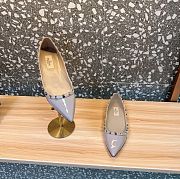 VALENTINO PATENT ROCKSTUD BALLET FLAT NUDE COLOR - 2