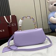 Gucci Bamboo Diva medium bag in lilac leather 26x13x8cm - 6
