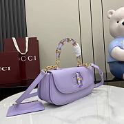 Gucci Bamboo Diva medium bag in lilac leather 26x13x8cm - 4