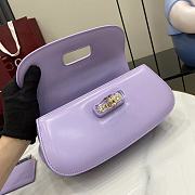 Gucci Bamboo Diva medium bag in lilac leather 26x13x8cm - 3