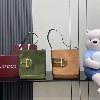 Gucci 73 small bucket bag suede bag - 27.5x26x11.5cm