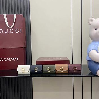 Gucci Softbit card case leather - 10.5x7x3cm