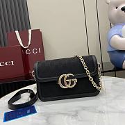 Gucci Go small shoulder bag in black GG canvas 21.5x14x9cm - 5