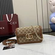 Gucci Go small shoulder bag in black GG canvas 21.5x14x9cm - 3