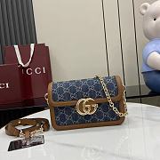 Gucci Go small shoulder bag in black GG canvas 21.5x14x9cm - 2