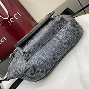 Gucci GG jumbo large belt bag in grey and black GG leather 28x18x8cm - 3