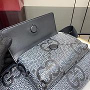 Gucci GG jumbo large belt bag in grey and black GG leather 28x18x8cm - 2