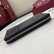 Jumbo GG zip around wallet in grey leather  - 5