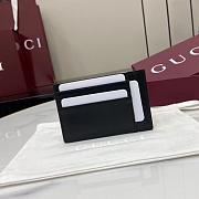 Gucci Maxi GG card case in dark grey and black leather - 12x8cm - 4