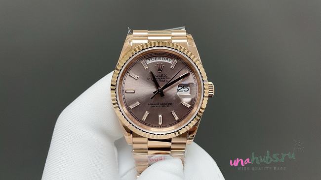 Rolex Day-Date Rose Gold Chocolate Color Dial  - 1