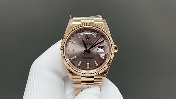 Rolex Day-Date Rose Gold Chocolate Color Dial 