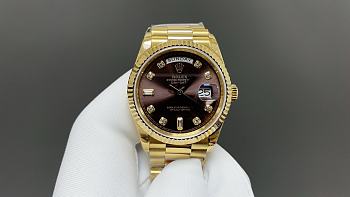 Rolex Day-Date Yellow Gold Dark-Grey Diamond Automatic Chronometer 