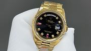 Rolex Day Date Rose Gold Black Ruby Dial  - 3