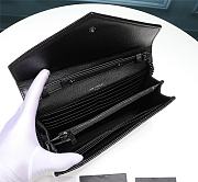 YSL WOC Full Black Grained Leather - 22.5x14x4cm - 3