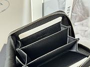 Prada Saffiano Leather Coin Purse Triangle Logo 10x8cm - 4