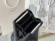Prada Saffiano Leather Coin Purse Triangle Logo 10x8cm - 2