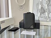 Prada Saffiano Leather Coin Purse 10x8cm Gold/Silver Hardware - 2