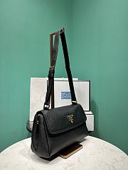 Small leather shoulder black bag - 26x14x9.5cm - 6